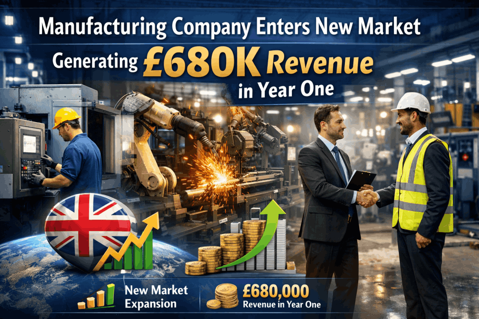 Manufacturing Company Enters New Market Generating £680K Revenue in Year One